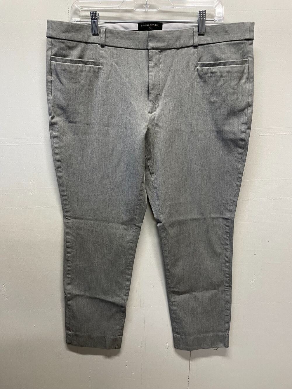 Banana Republic Women's Slacks Size 16 Sloan Skinny Fit Pants Gray color